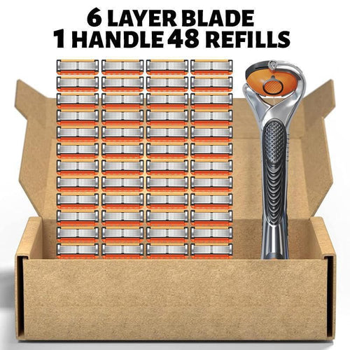 2026 NEW ARRIVAL 24/48-Piece Men's Razor Blade Set with Free Handle