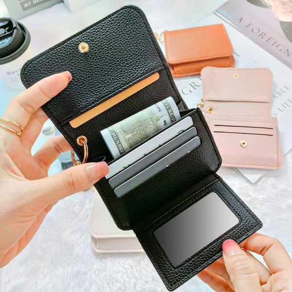 💖Hot 50% OFF🌹RFID Short Wallets for Women – Fashionable Card Holder with Key Ring & Coin Purse