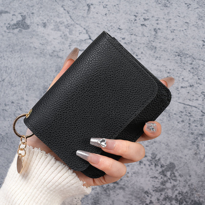 💖Hot 50% OFF🌹RFID Short Wallets for Women – Fashionable Card Holder with Key Ring & Coin Purse