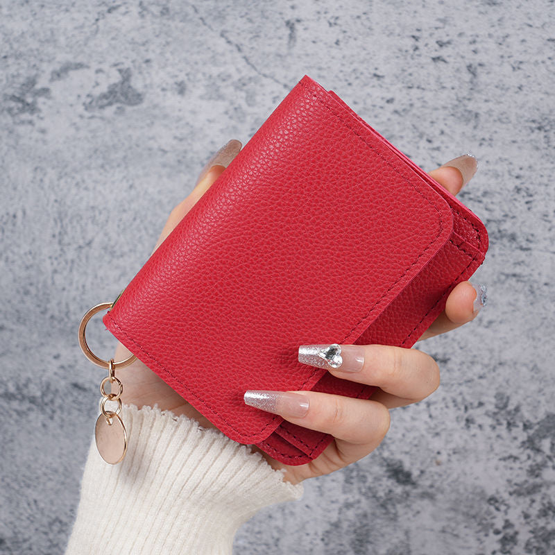 💖Hot 50% OFF🌹RFID Short Wallets for Women – Fashionable Card Holder with Key Ring & Coin Purse